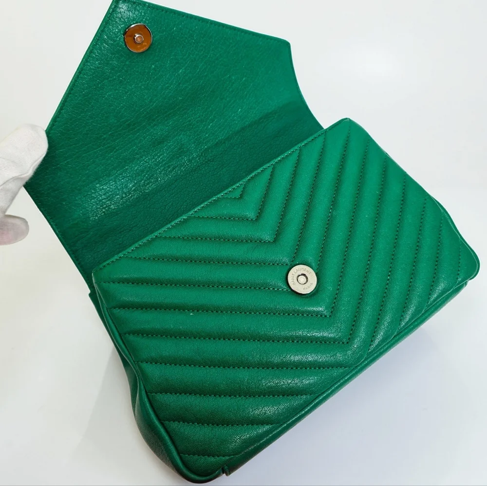 ✨️Authentic Saint Laurent College Medium In Quilted Leather - Picture 7 of 16